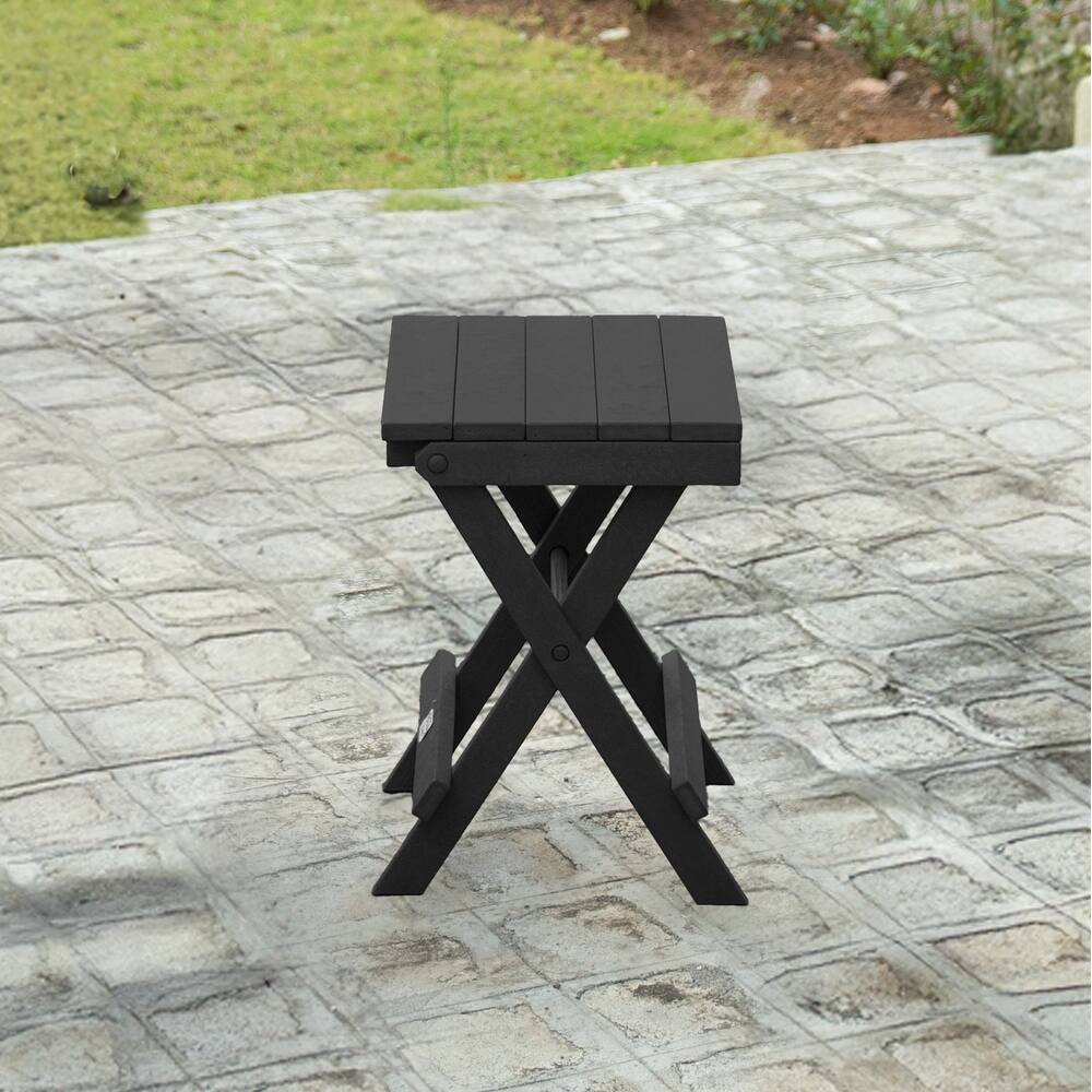 Riverstone Fully Assembled All-Weather Recycled HDPE Outdoor Folding Bistro table