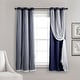 preview thumbnail 26 of 146, Lush Decor Grommet Sheer Panel Pair with Insulated Blackout Lining 63" x 38" - Navy