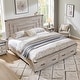 preview thumbnail 40 of 53, Farmhouse Wood Bed Frame with 54" Tall Headboard, 2 Large Drawers Light Rustic Oak - Queen
