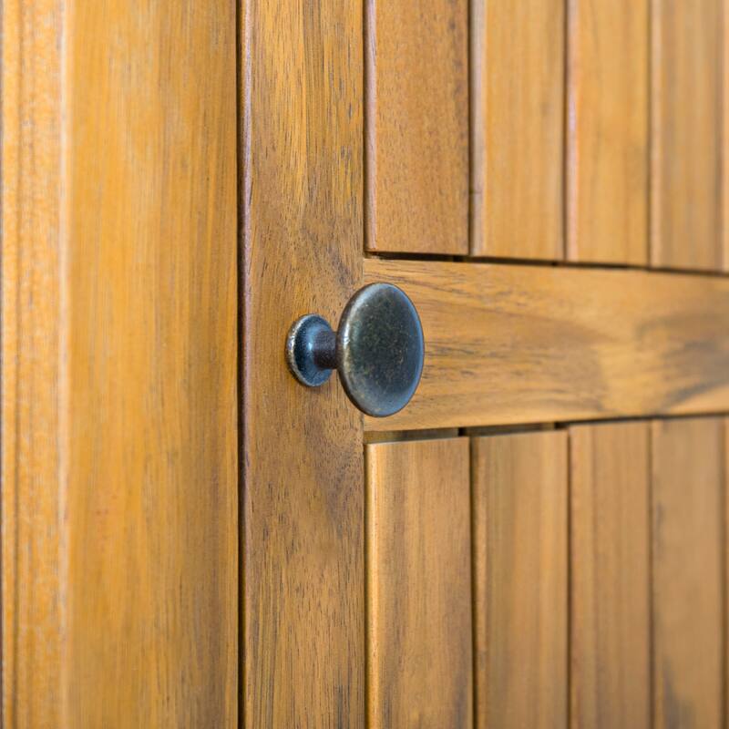 Gribs Acacia Wood Indoor/Outdoor Teak Finish Storage Cabinet by Christopher Knight Home - 61.81" H
