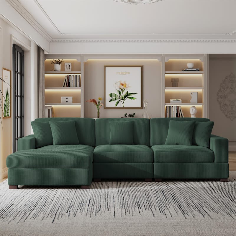 Modern Oversized Modular Sectional Sofa Set With Pillows