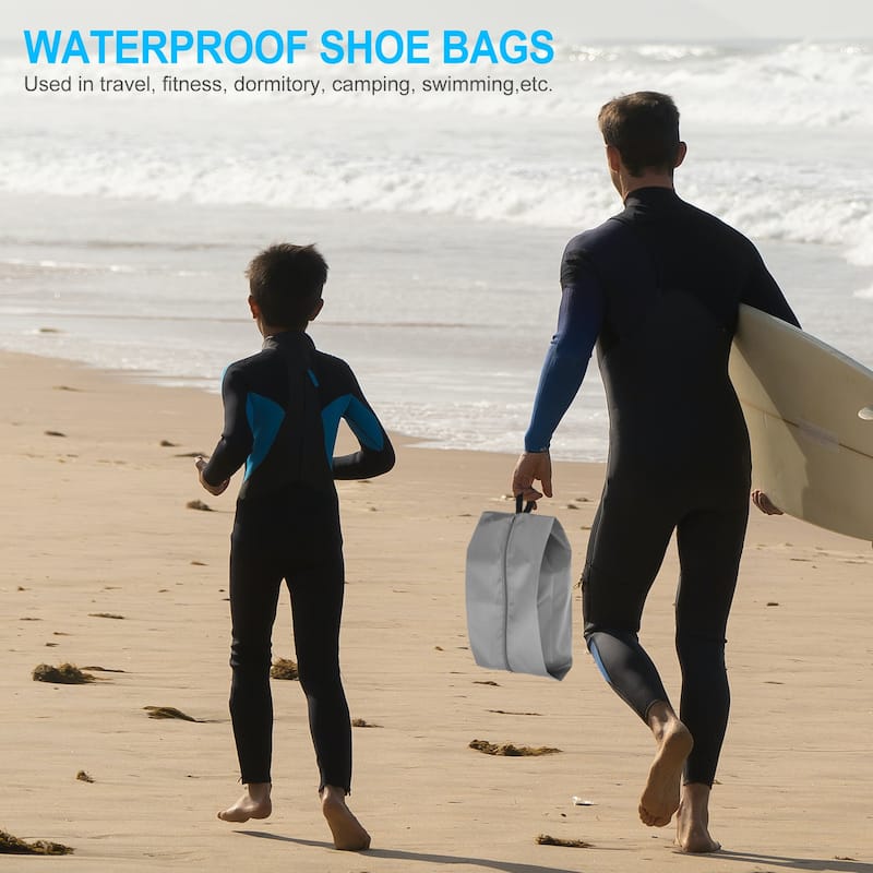 3pcs Waterproof Shoes Bags, Travel Shoe Organizer Bag with Zipper