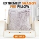 preview thumbnail 104 of 136, Cheer Collection Super Soft Shaggy Long Hair Throw Pillows Set of 2 Plush Accent Cushions