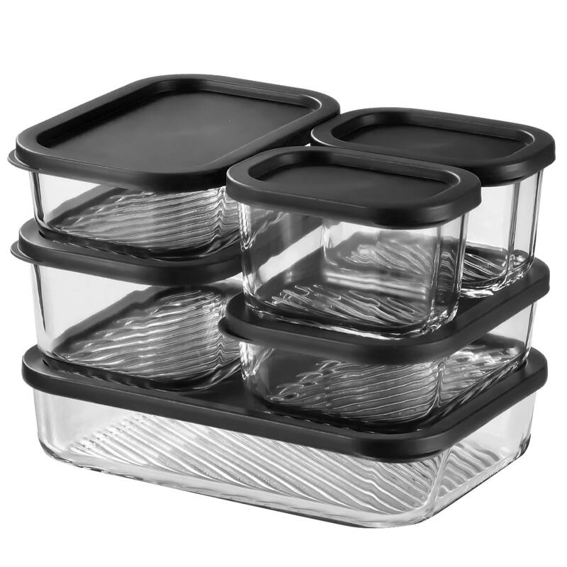 Empyrean Modular Glass Container - Black - 6 Pack