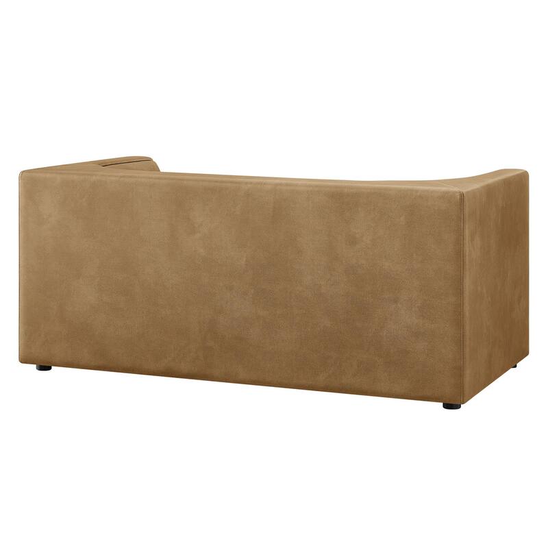 Hilda 67" Curved Back Vegan Leather Loveseat