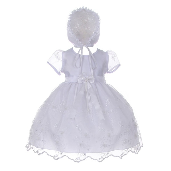 baptism dress with bonnet
