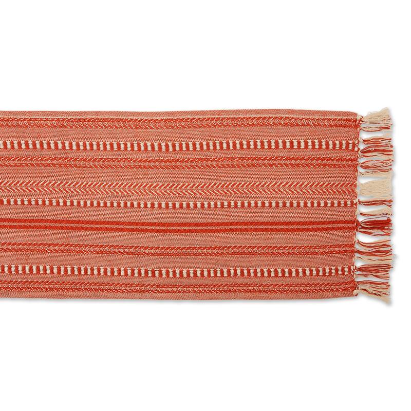 DII Black Braided Stripe Table Runner