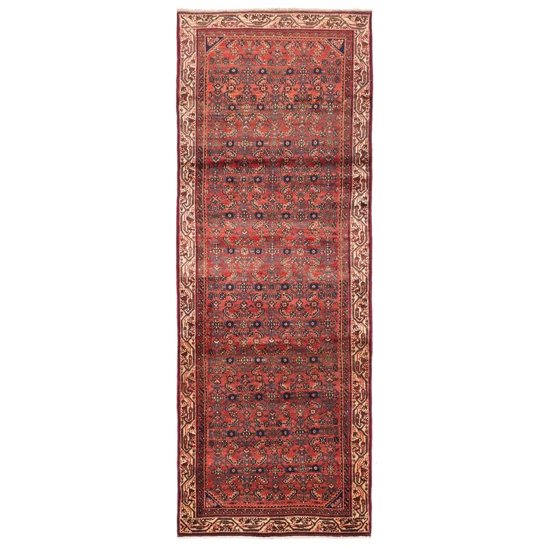 ECARPETGALLERY Hand-knotted Andelz Red Wool Rug - 3'5 x 9'7