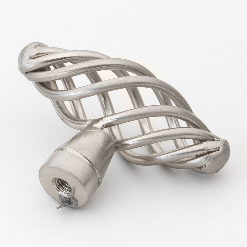 GlideRite 2-inch Oval Twisted Birdcage Cabinet Knob - Satin Nickel (Pack of 25) - Silver