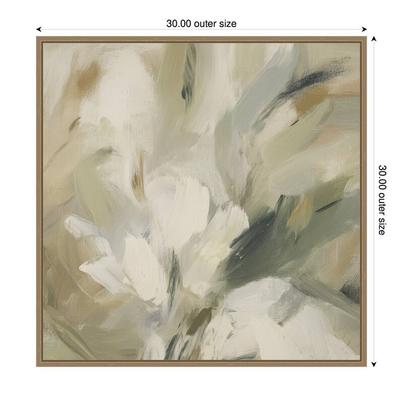 Kate and Laurel Olive Bloom No. 1 by Amy Lighthall Framed Canvas Wall Art Print