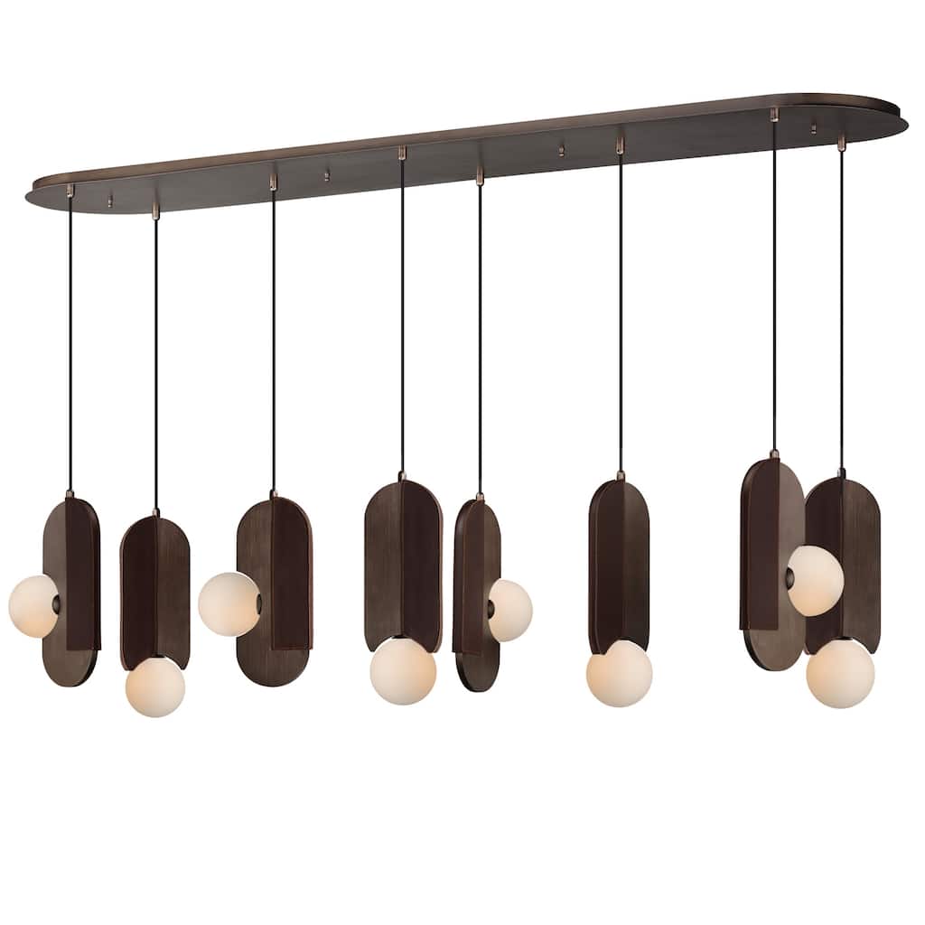 Studio M SM24608 Stitched 8 Light 72" Wide LED Linear Chandelier by