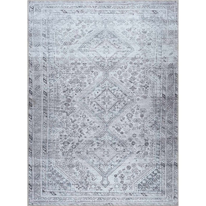 Hauteloom Barny Traditional Oriental Machine Washable Area Rug