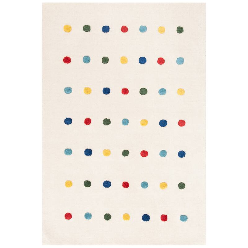 SAFAVIEH Kids Ayleen Polka Dot Wool Rug - 2' x 3' - Ivory - Rectangle