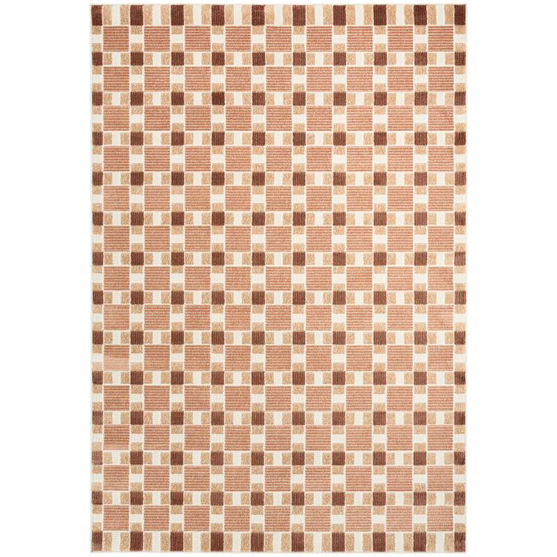 Nourison Nordic Indoor only Geometric Area Rug - 4' x 6' - Rust