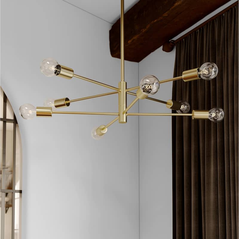 8 - Light Modern Linear Sputnik Chandelier for Dining Room