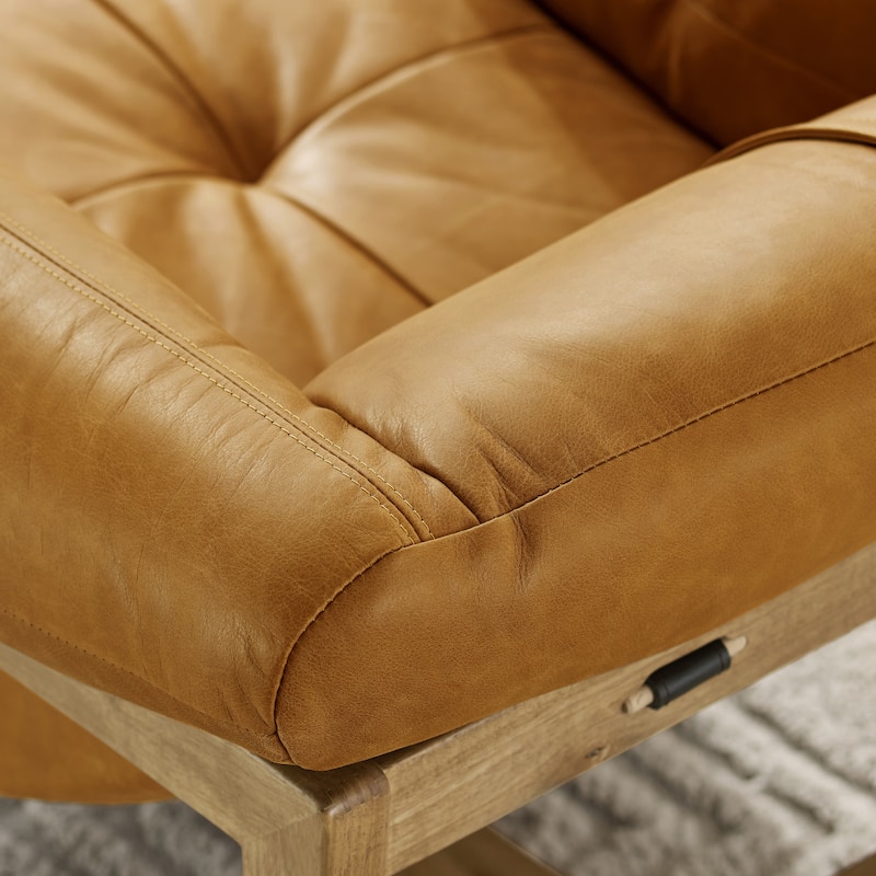 Art Leon Genuine Leather Lounge Chair