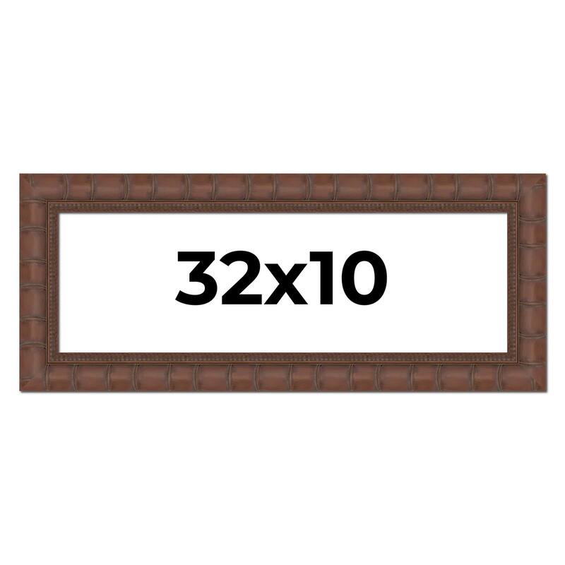 32x10 Frame Pewter Solid Wood Picture Frame Width 1.625 Inches | Interior Frame Depth 0.6875 Inches