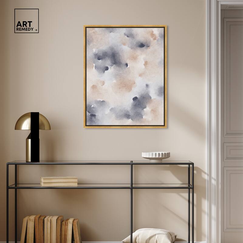 Art Remedy Fluff And Cotton Framed Watercolor Boho Abstracts