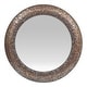 preview thumbnail 3 of 7, Rawson Traditional Handcrafted Round Mosaic Wall Mirror by Christopher Knight Home - 36.00" L x 1.00" W x 36.00" H Golden Brown
