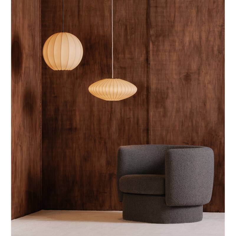 Aurelle Home Modern Spherical Cocoon-like Design Pendant Light