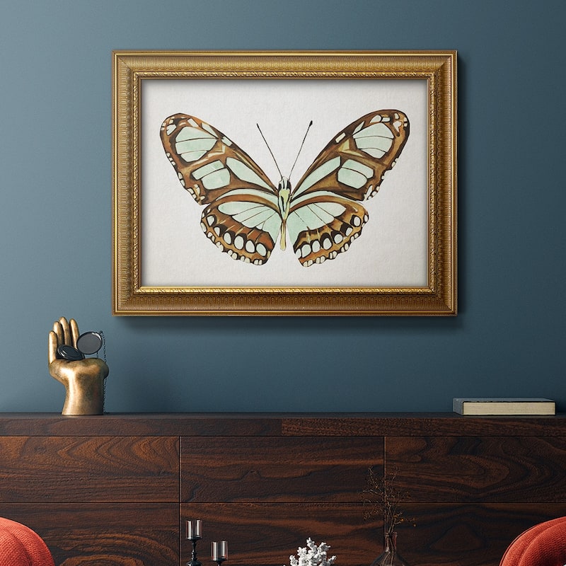 Mint Butterfly I Premium Framed Canvas- Ready to Hang
