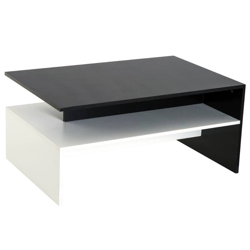 Modern Coffee Table - White+Black
