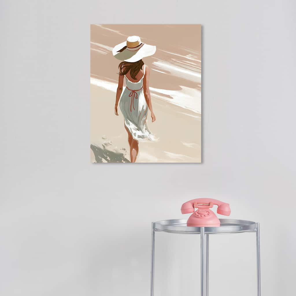 Wynwood Studio Fashion and Glam Beach Passe Brown and Nautical & Coastal Wall Art Canvas Print