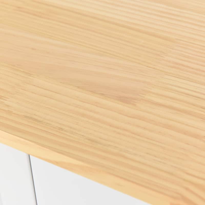 Kitchen Island Cart with Solid Wood Top