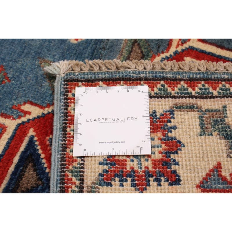 ECARPETGALLERY Hand-knotted Uzbek Ghazni Blue Wool Rug - 2'8 x 9'8