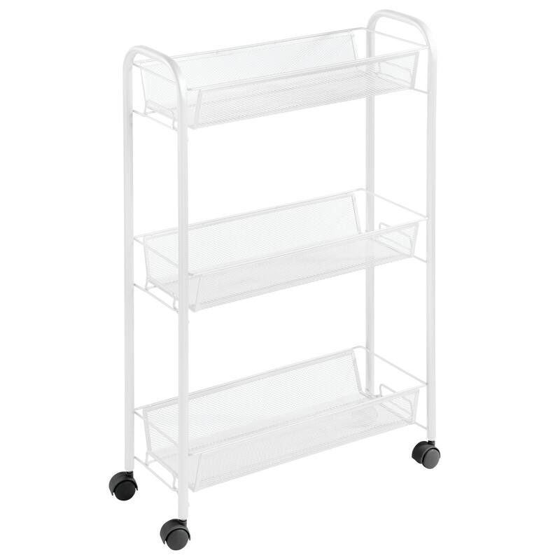 mDesign Portable Metal Rolling Laundry Utility Cart Bed Bath & Beyond