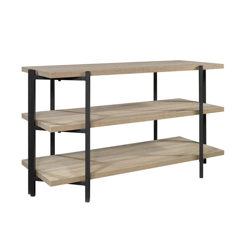 Wood Console with Thick Top Shelves, Brown - 43.70" L x 17.56" W x 23.86" H