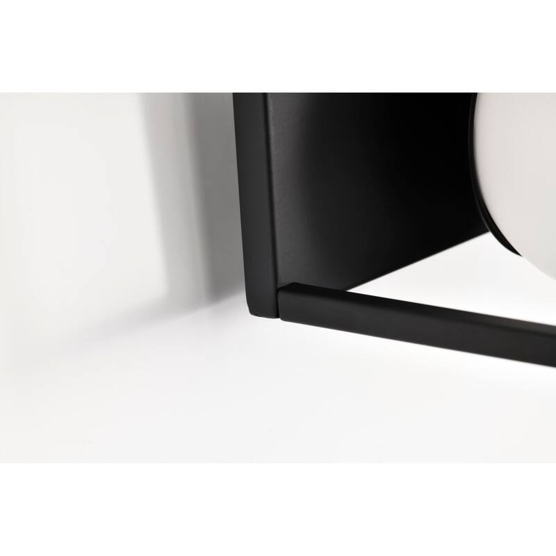 Jenkins 24 Inch 3 Light LED Vanity Matte Black with Frosted Glass