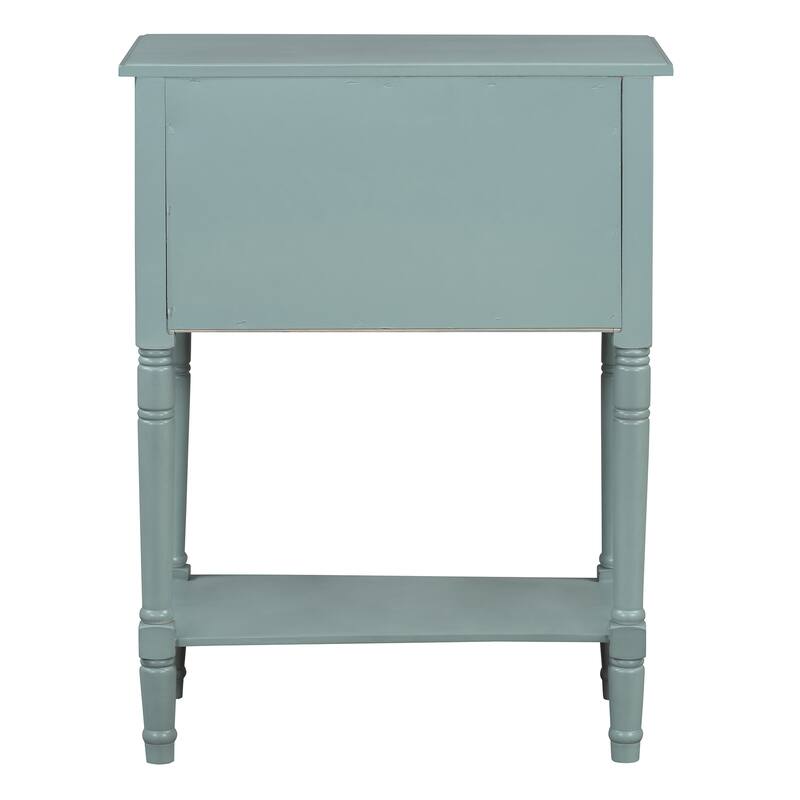 23.7" Classic Console Table with Three Storage Drawers and Bottom Shelf
