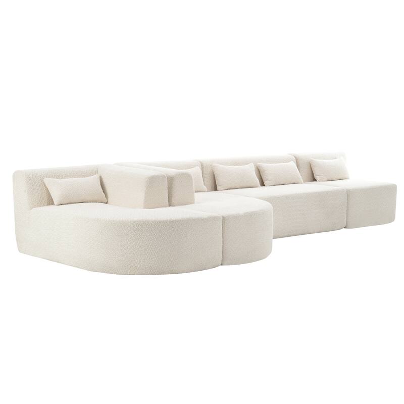 143.7inch Upholstered Sofa Free-combined Sofa Couch