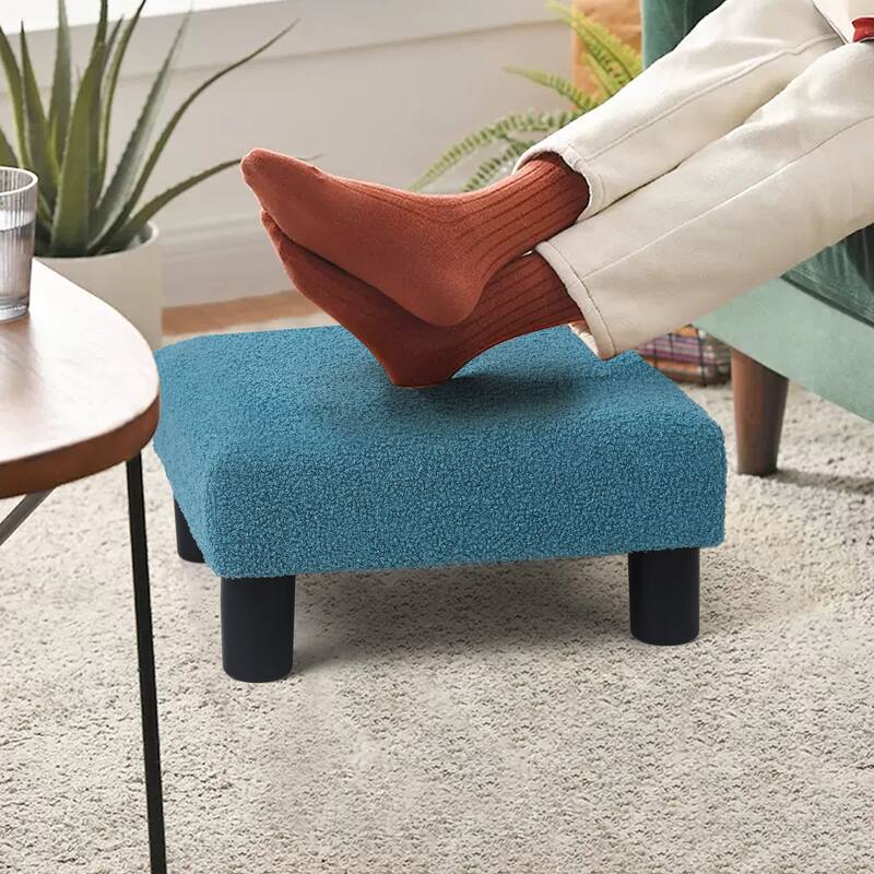 Adeco 15'' Small Ottoman Upholstered Foot Rest