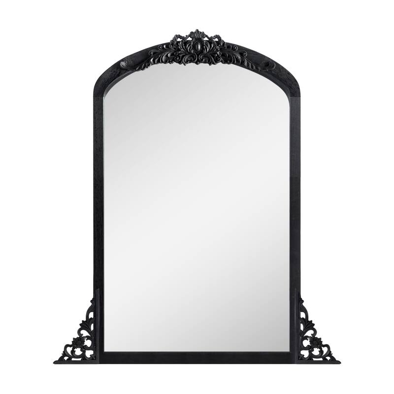 Lumioca Carved Solid Wood Arched Standing Mirror Wall Mirror