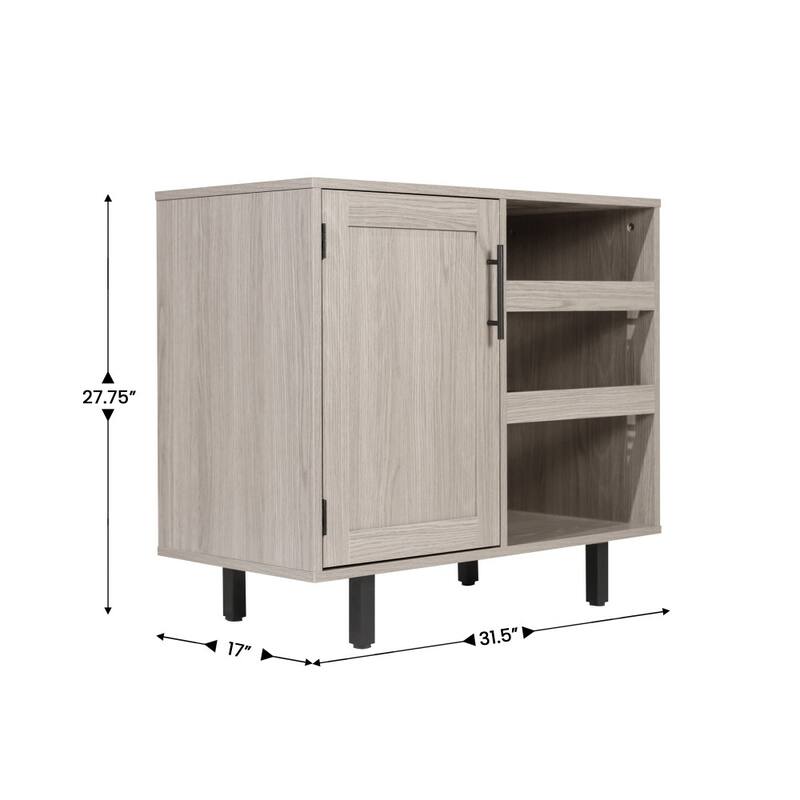 Classic Sideboard and Bar Cabinet with Open and Closed Storage