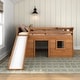 preview thumbnail 28 of 32, Max and Lily Farmhouse Twin Low Loft with Slide