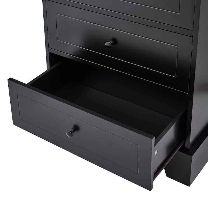 Storage Cabinet with 2 Doors and 4 Drawers