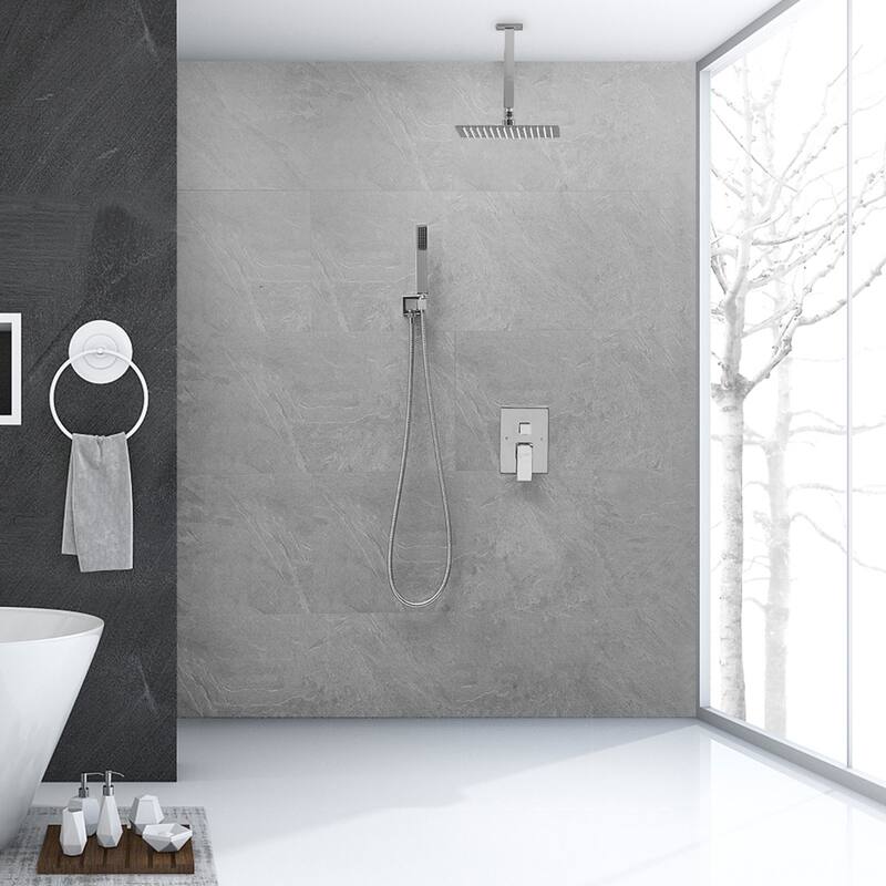 WIZ Single Handle Top Mount Shower Head with Hand Shower Faucet