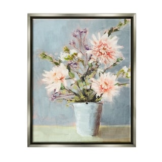 Stupell Spring Florals Bouquet Framed Floater Canvas Wall Art Design by ...