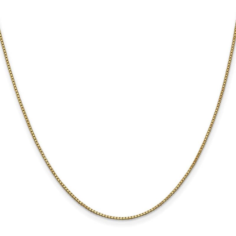 Curata 10k Yellow Gold Solid Polished 1mm Box Chain Bracelet 7 Inch Lobster Claw