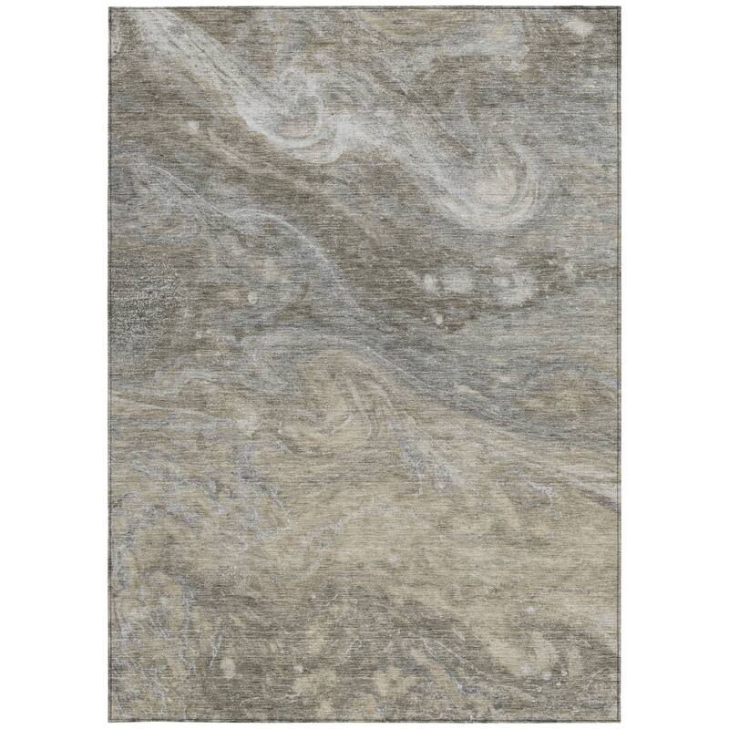 HomeRoots Abstract Transitional Rectangle Outdoor Rug