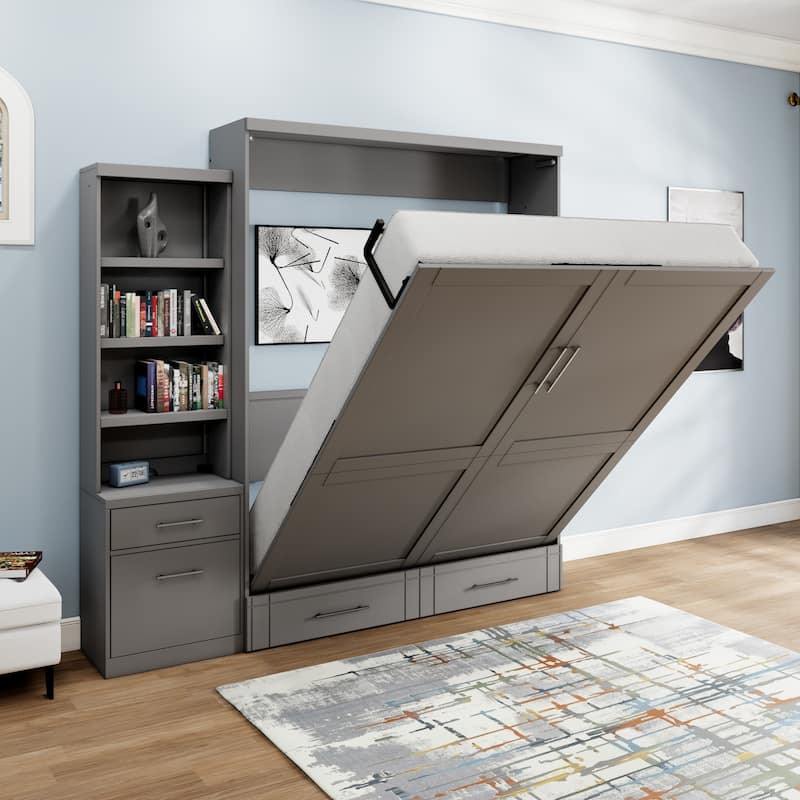 Brentwood Queen Murphy Bed with One Pier