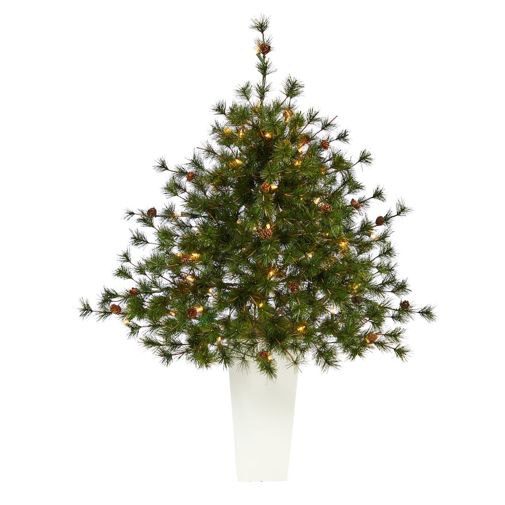 44" Artificial Christmas Tree with 50 Clear Lights in Planter
