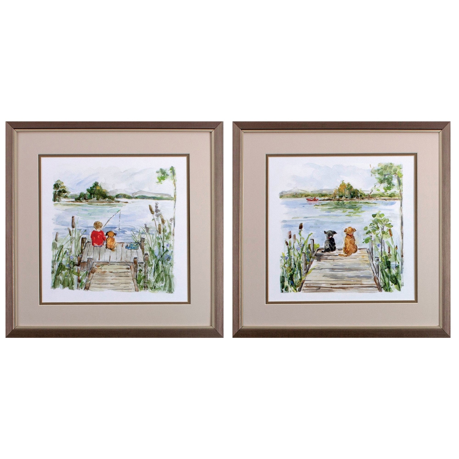 Propac Images Lake Set of 2 Wall Art - Green