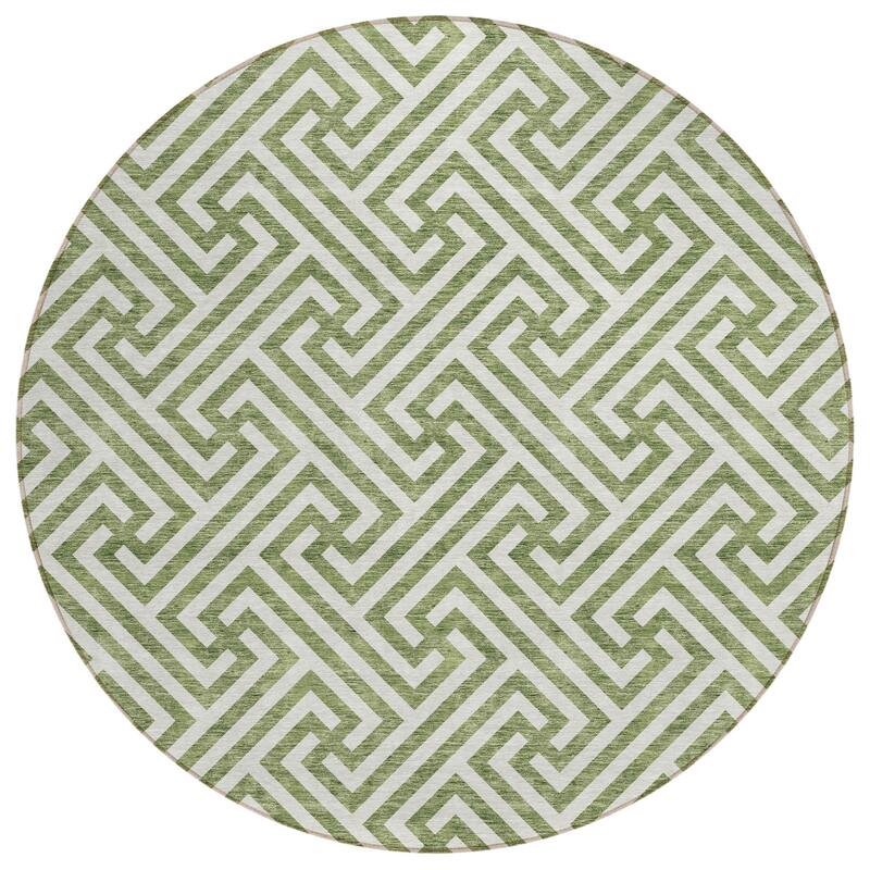 Machine Washable Indoor/ Outdoor Chantille Modern Geo Rug