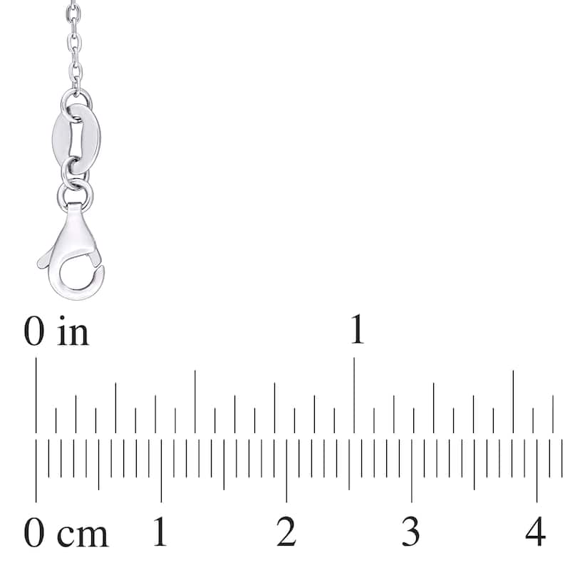 Miadora 1ct TGW Aquamarine Bead Necklace in Sterling Silver-17+2 in.