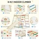 preview thumbnail 15 of 17, EROMMY 8-in-1 Wooden Climbing Gym for Kids - Indoor Playground Set with Slide, Monkey Bars, Climbing Wall, Wood & Rope Ladder