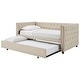 preview thumbnail 14 of 18, Kahler Weave Fabric Daybed with Metal Slats by iNSPIRE Q Classic